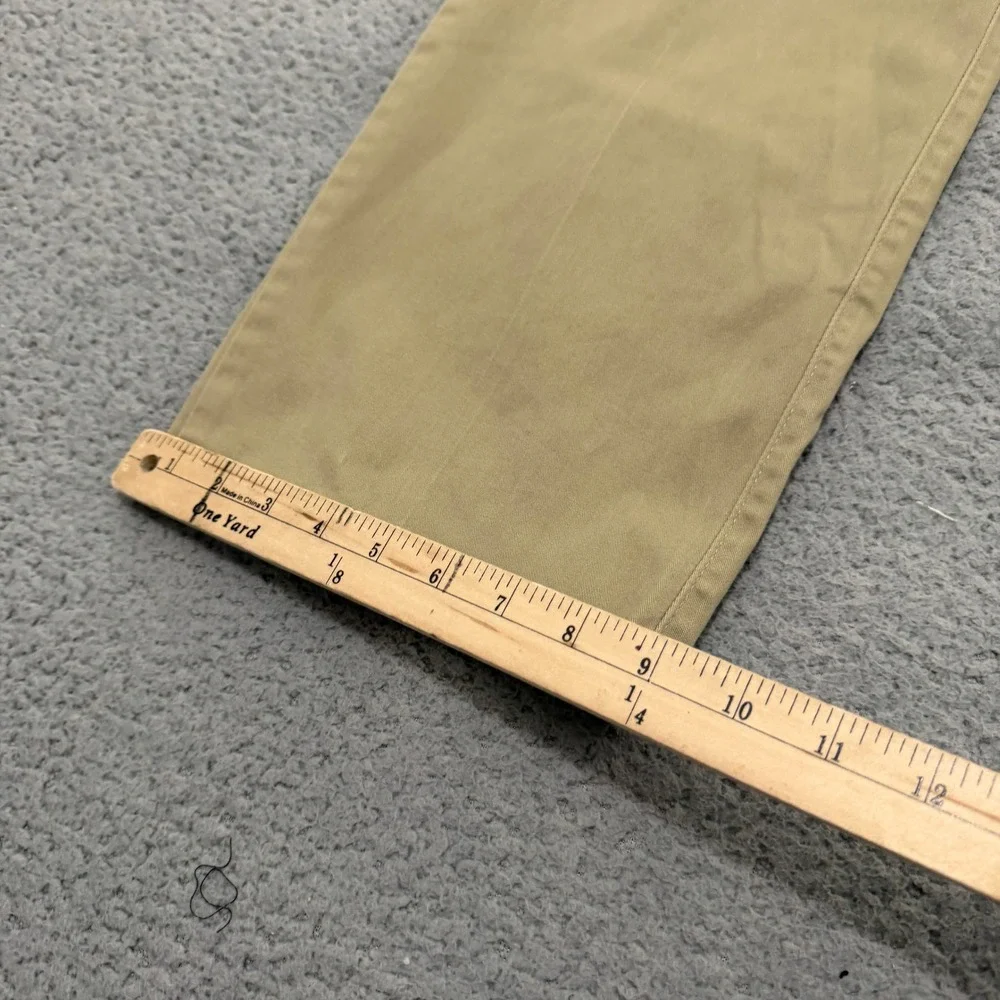 Lee Extreme Motion Chino Pants Mens 42x30 Tan Khaki Straight Fit Tapered Leg